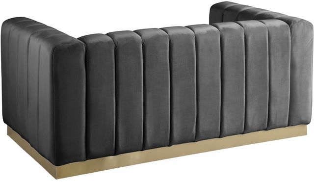 Meridian Furniture Marlon Grey Velvet Loveseat-1