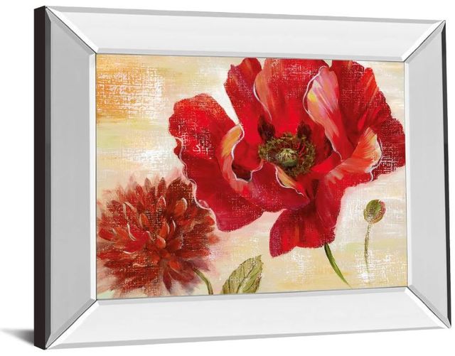 Classy Art Passion for Poppies Il by Nan Mirror Framed Wall Art-1