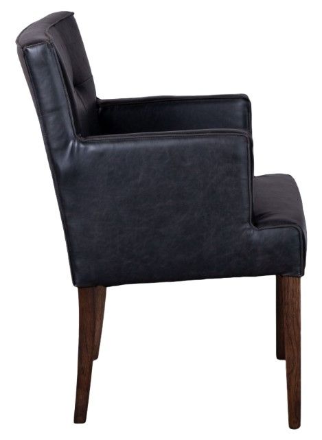 Home Trends & Design Madison Antique Black/Dark Brown Arm Chair-1