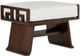 Currey & Company Hari Swagger Espresso/White Ottoman-0