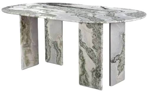 Moe's Home Collection Celia Green Onyx Marble Oval Dining Table-2