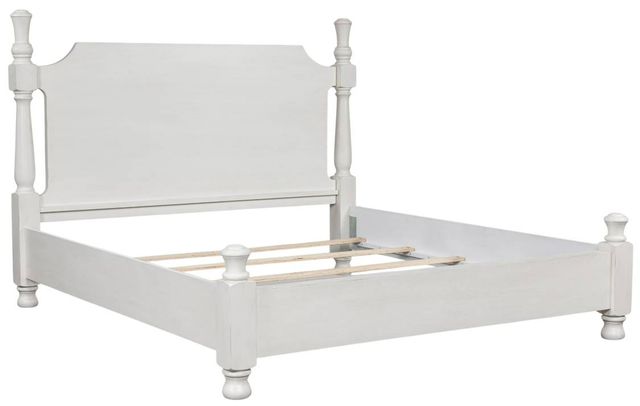 Signature Design by Ashley® Rowlenstown Antique White Queen Poster Bed-0