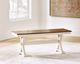 Signature Design by Ashley® Jendanton Antique White/Brown Large Dining Bench-1
