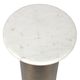 Uttermost® Reiss White Marble Drink Table with Brass Base-2