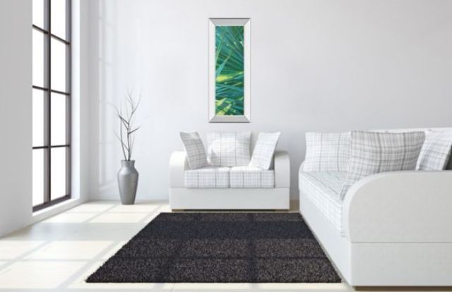 Classy Art Fan Palm II by Suzanne Wilkins Mirror Framed Wall Art-3