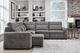Parker House® Kline 6-Piece Nightfall Modular Slider Sectional with Extensions Footrests-3