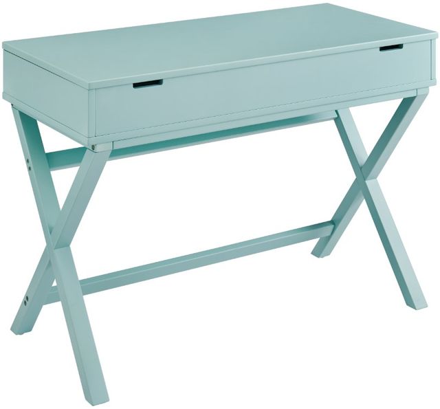 Linon Peggy Pastel Turquoise Lift Top Table -0