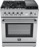 FORNO® Lazio 30" Stainless Steel Pro Style Gas Range-2