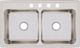 Elkay Lustertone® Classic Lustrous Satin 37" x 22" x 10-1/8" 4-Hole Equal Double Bowl Drop-In Sink-1