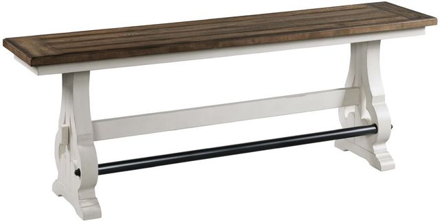 Intercon Drake French Oak/Rustic Gray 68" Backless Counter Bench-0