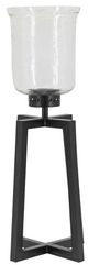 A & B Home Black/Clear Large Candle Holder-2