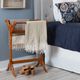 Powell® Boone Oak Blanket Rack-1