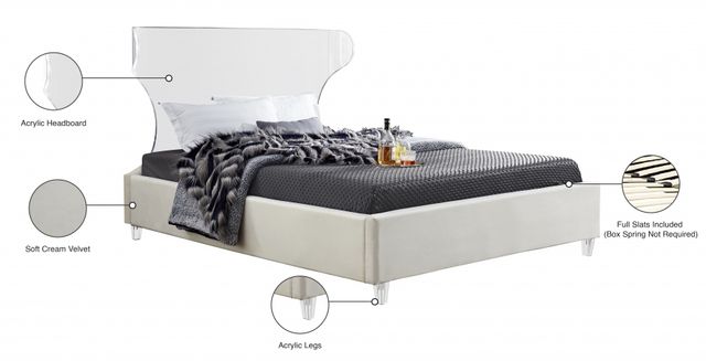 Meridian Furniture Ghost Cream King Panel Bed-3