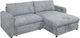 New Classic® Home Furnishings Finn 2-Piece Gray Left-Arm Facing Sectional Sofa Chaise-0