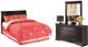 Signature Design by Ashley® Huey Vineyard 3-Piece Black Full Sleigh Headboard Set-0