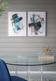 A & B Home Raquel 2-Piece Black/Blue/Gold Wall Art Set-5