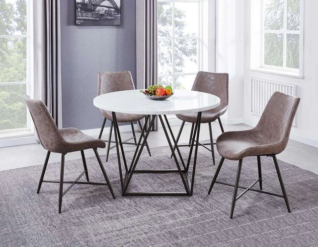 Steve Silver Co. Ramona Brown/Deep Bronze Upholstered Dining Side Chair-1