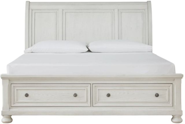 Signature Design by Ashley® Robbinsdale 5-Piece Antique White Queen Storage Sleigh Bedroom Set-3
