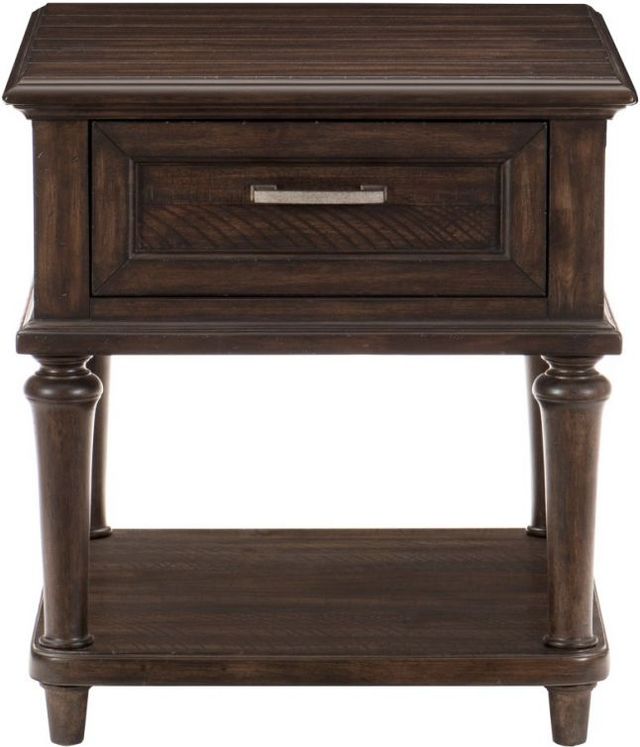 Mazin Furniture Cardano Driftwood Charcoal End Table-1
