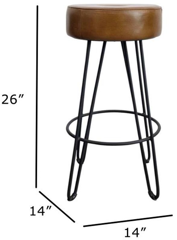 Nest Home Collections River Black/Brown Counter Stool-2