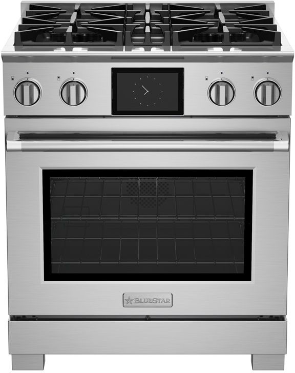 BlueStar® 30" Stainless Steel Pro Style Dual Fuel Range-0