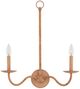 Currey & Company Saxon Saddle Tan Double Light Wall Sconce-2