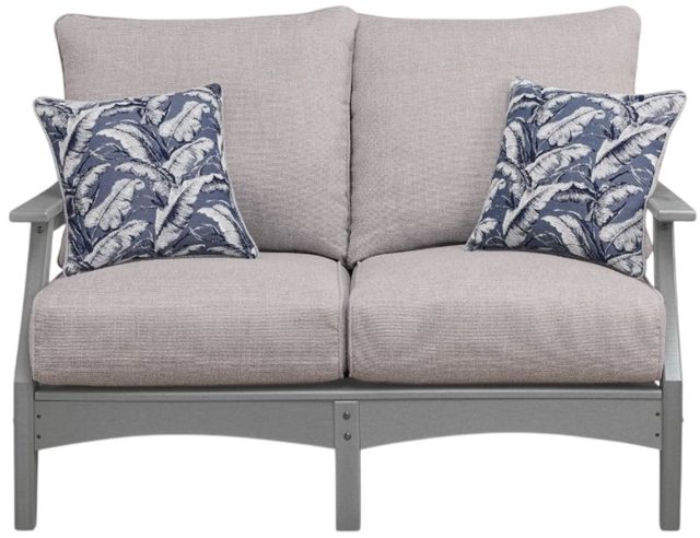 Signature Design by Ashley® Lone View Bay Gray Fabric/Plastic Outdoor Loveseat-2