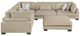 Homelegance® Tinley 6-Piece Brown Modular Sectional with Ottoman-2