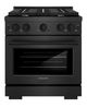 ZLINE Paramount 30" 4.2 cu. ft. Black Satin Stainless Steel Paramount Dual Fuel Range with Gas Cooktop and Electric Convection Oven-0
