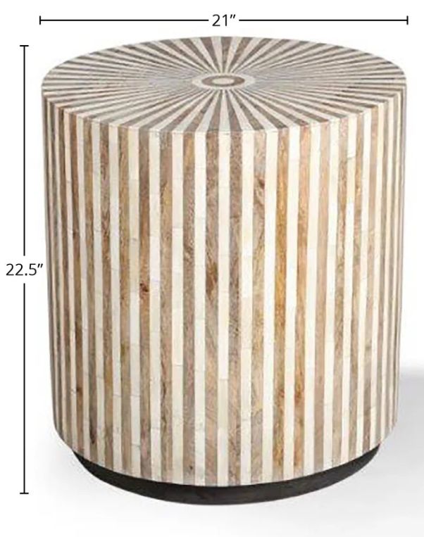 Parker House® Crossings Downtown Amber Bone Inlay End Table-2