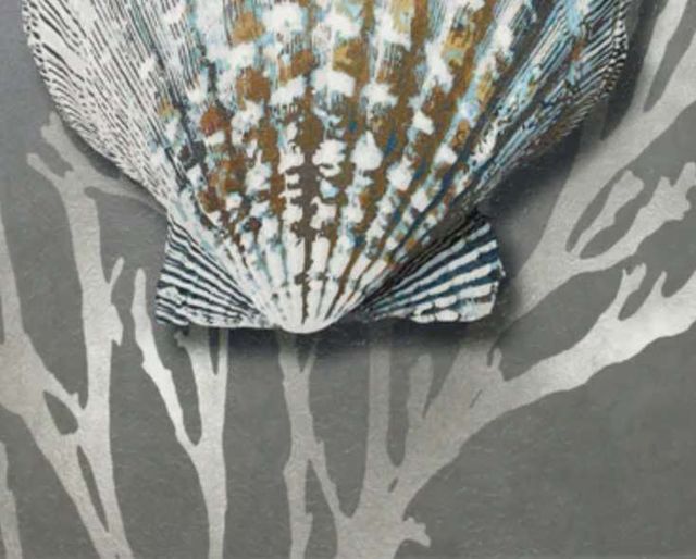 Stylecraft Shell III Black/Gray/Silver Wall Art -2