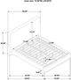 Coaster® Baldacci Curry/Walnut California King Upholstered Platform Panel Bed-2