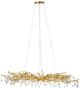 A & B Home Brass/Clear Chandelier with Droplet Design-0