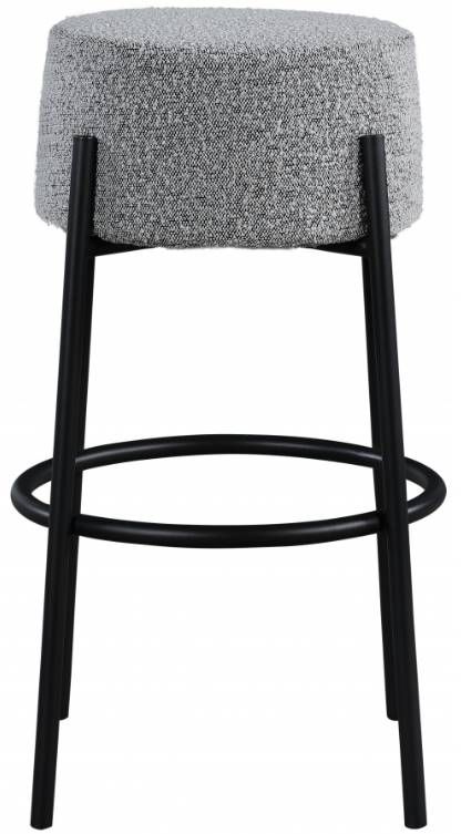 Meridian Furniture Avalon Gray/Matte Black Bar Stool-1