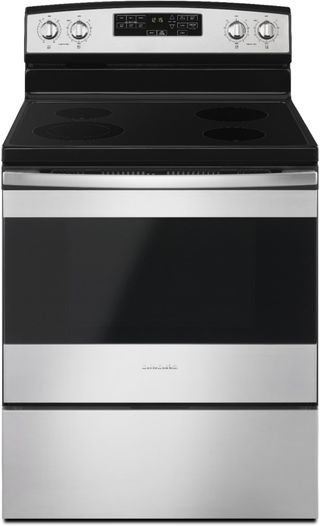 Amana® 30" Black on Stainless Free Standing Electric Range