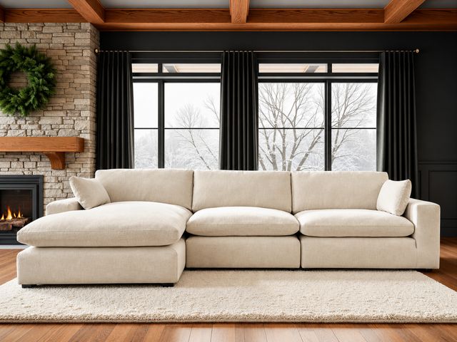 Benchcraft® Elyza 3-Piece Linen Left-Arm Facing Sectional and Chaise-1