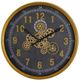 YHD Dark/Gold Round Gear Clock-0