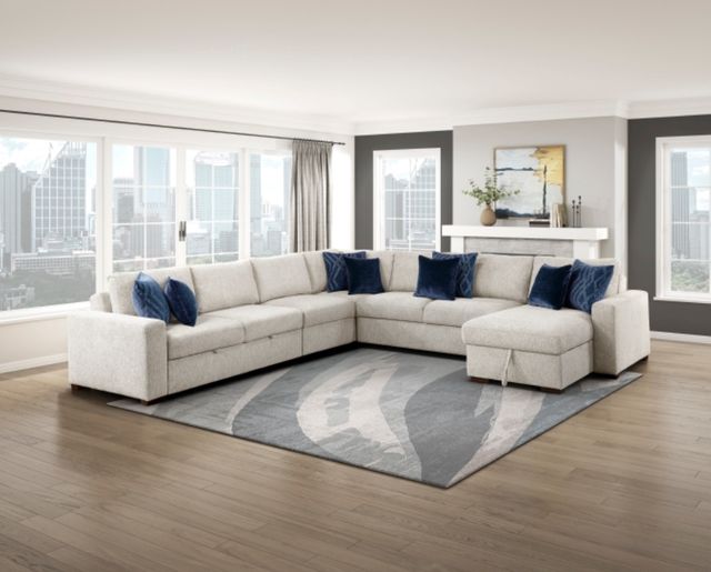 Homelegance® Isla 5-Piece Beige Sectional with Reversible Chaise-1