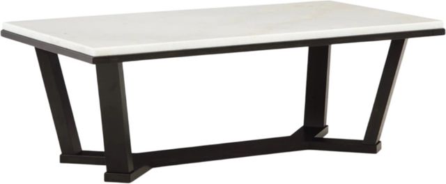 Signature Design by Ashley® Fostead White Coffee Table with Espresso Base-0