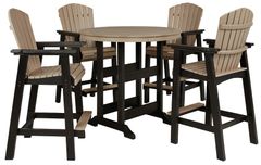Signature Design by Ashley® Fairen Trail 5-Piece Black/Driftwood Outdoor Dining Set