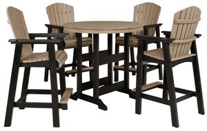 Signature Design by Ashley® Fairen Trail 5-Piece Black/Driftwood Outdoor Dining Set