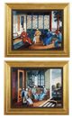 A & B Home 2-Piece Gold Framed Musicians Wall Art Set-0