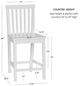 Linon Tory 2-Piece White Counter Stool Set-2