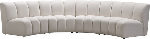 Meridian Furniture Infinity 4-Piece Cream Upholstered Modular Sectional-1