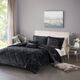 Olliix by Intelligent Design Felicia Black King/California King Velvet Comforter Set-5