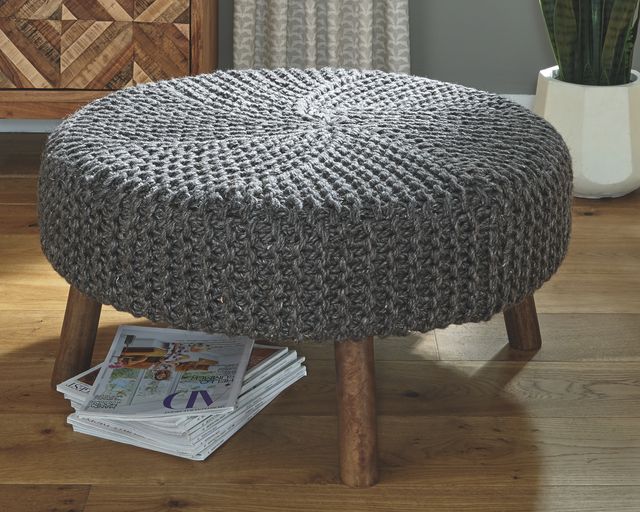 Signature Design by Ashley® Jassmyn Charcoal Oversized Accent Ottoman-1