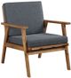 Linon Cosgrove 4-Piece Gray Fabric/Wooden Outdoor Patio Chat Set-3