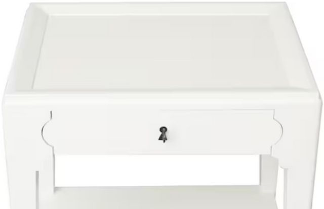 Bassett® Furniture Mayfair Porcelain White Bedside Table -4