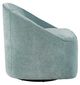 Jofran Inc. Lulu Teal Swivel Accent Chair-2
