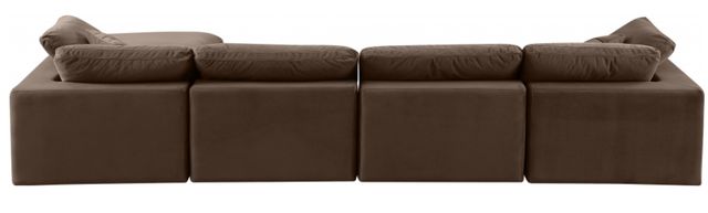 Meridian Furniture Comfy 5-Piece Brown Velvet Sectional-3